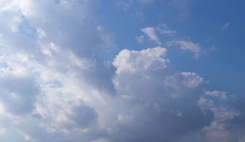 Low angle view of clouds in sky