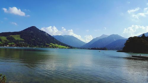 Scenic view of calm lake