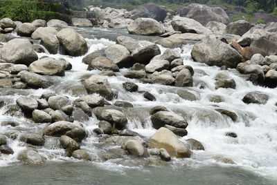 Rocks in river