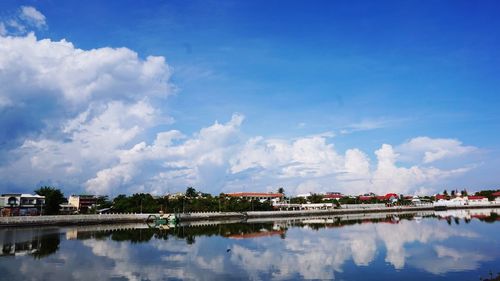 Reflection of clouds in water