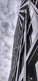 Low angle view of modern building against sky