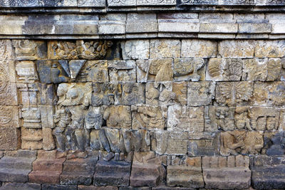 Close-up of stone wall