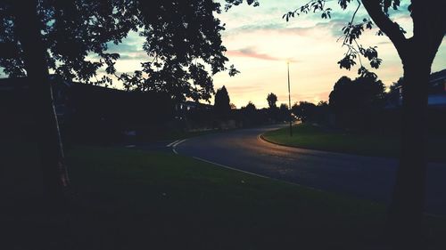 Road at sunset