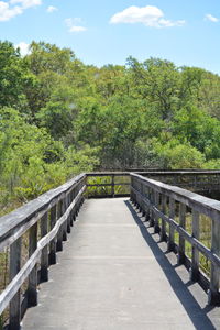 Walkway bridge over wetlands