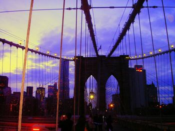 Low angle view of brooklyn bridge