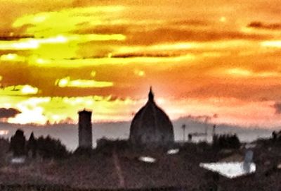 View of orange sky at sunset