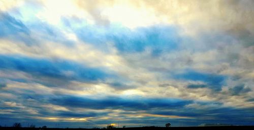 Low angle view of cloudy sky