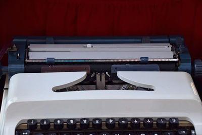 Close-up of vintage typewriter