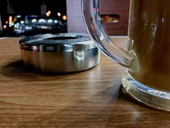 Close-up of food on table