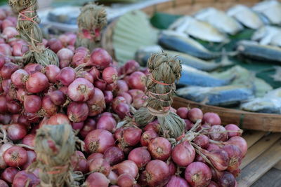 Close-up of vegetables for sale at market stall