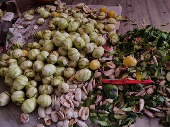 Fruits for sale at market stall