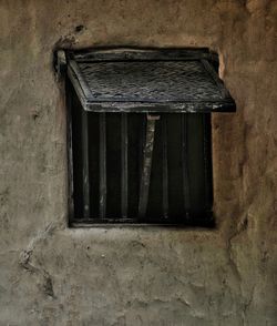 Window of old abandoned building