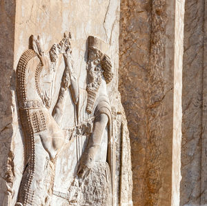 Carvings on wall