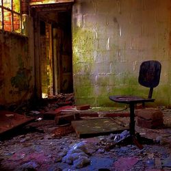 Interior of abandoned house