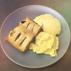 High angle view of food in plate