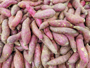 Full frame shot of pink for sale at market stall