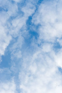 Low angle view of clouds in sky