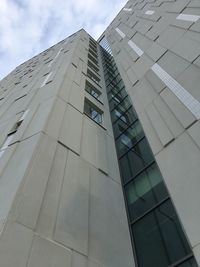 Low angle view of modern building against sky