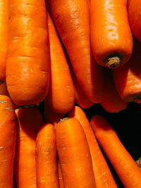 Full frame shot of carrot for sale in market