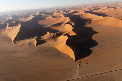 Aerial view of desert