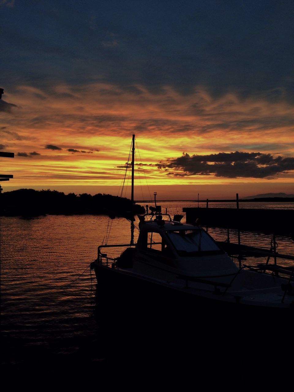 sunset, water, sky, reflection, beauty in nature, cloud - sky, sea, nature, no people, outdoors, nautical vessel, scenics, tranquility, day