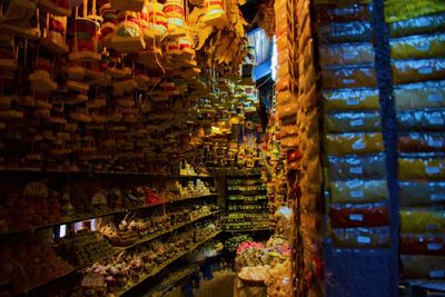 View of market for sale in store