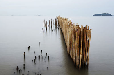 Bamboo partition at sapan hin, phuket