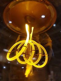 Close-up of illuminated lamp