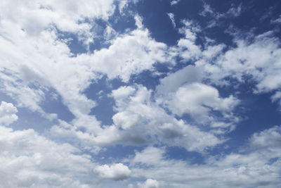 Low angle view of clouds in sky