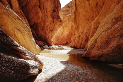 Rock formations in cave