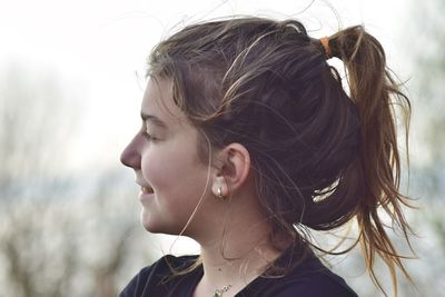 Close-up portrait of a young woman