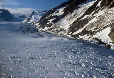 High origins of the muir glacier in glacier bay national park in alaska