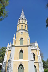 Low angle view of building against clear sky