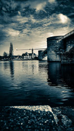 Scenic view of river against sky