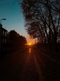 View of city at sunset