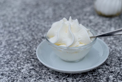 Close-up of ice cream