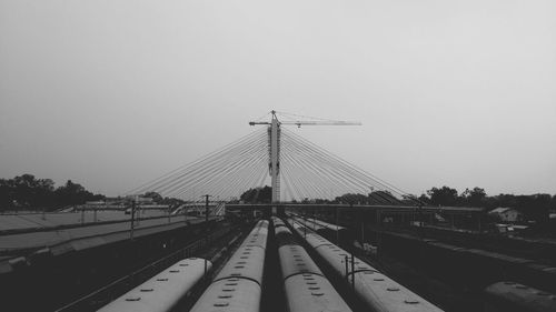 View of bridge against clear sky