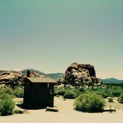 Scenic view of landscape against clear sky