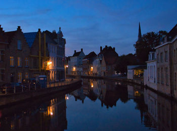 Reflection of buildings in water