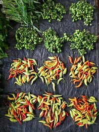 Full frame shot of vegetables on table