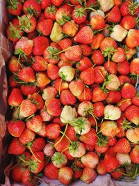 Full frame shot of strawberries