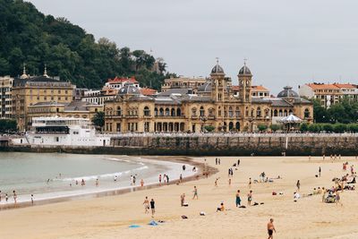 Group of people on beach