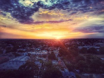 Cityscape at sunset