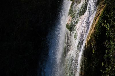 Scenic view of waterfall