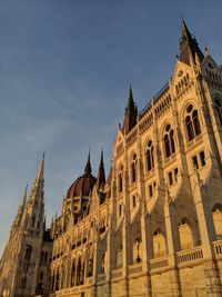 Low angle view of historical building against sky