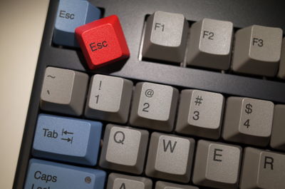 Close-up of computer keyboard