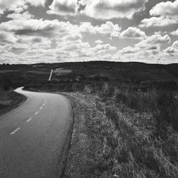 Scenic view of road against sky