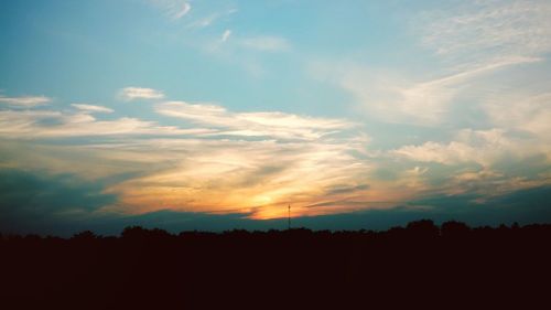 Low angle view of sky during sunset