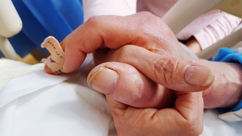 Close-up of baby hands