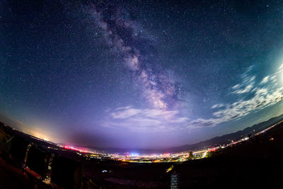 Low angle view of sky at night